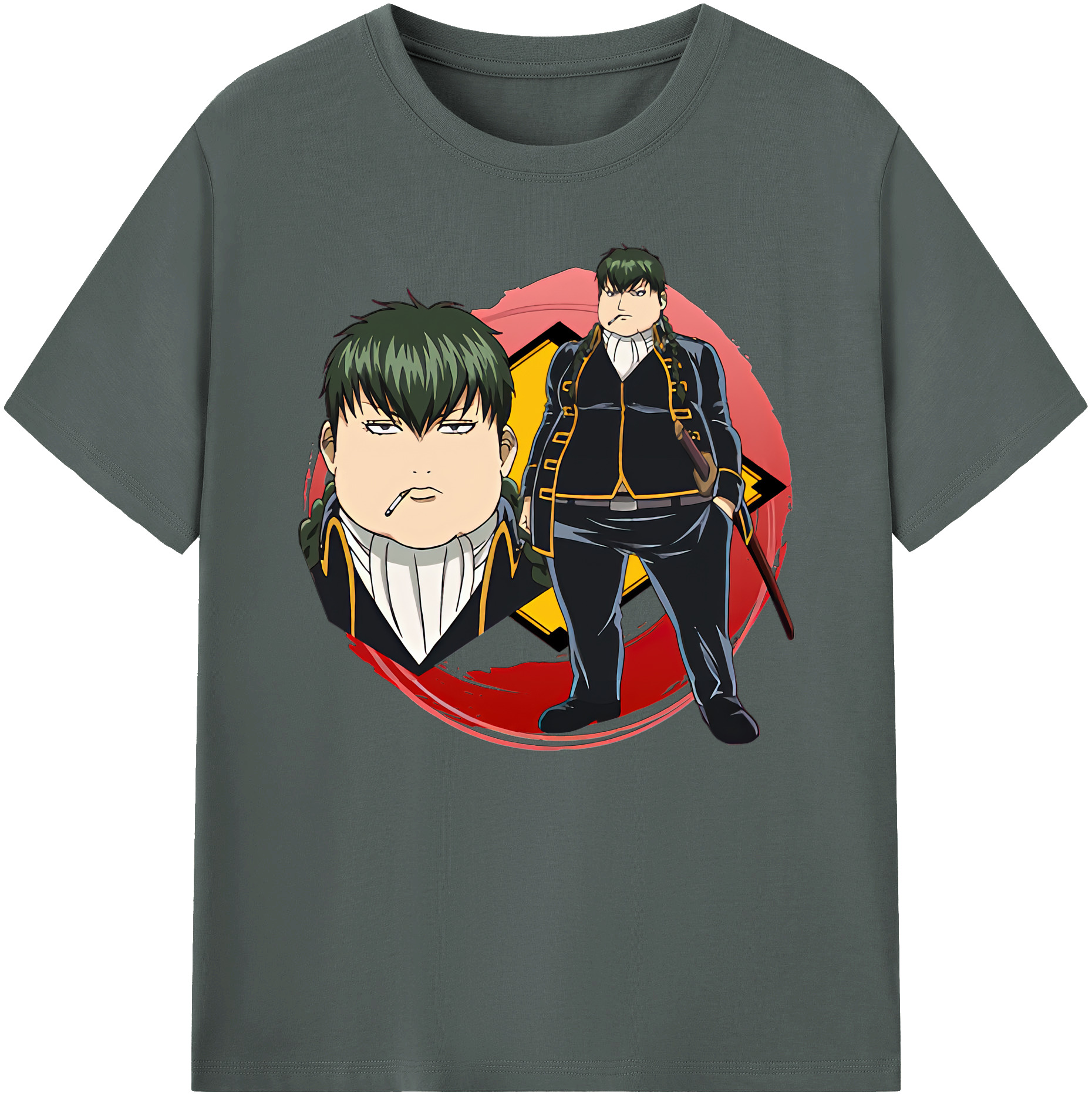 （画像用） ぎんたま 坂田銀時（さかたぎんとき） 神楽 志村新八（しむら しんぱち） GINTAMA Sakata Gintoki Kagura Shimura Shinpachi 綿100％ メンズ半袖Tシャツ｜肌触りやわらか＆通気性